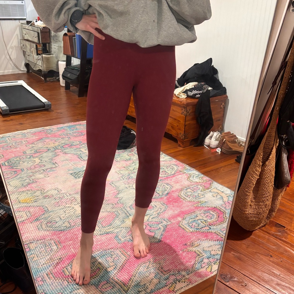 Burgundy Workout Leggings